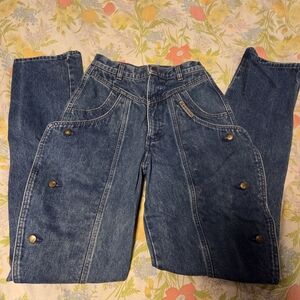 80s Rocky Mountain Western High Waisted Chap Jeans